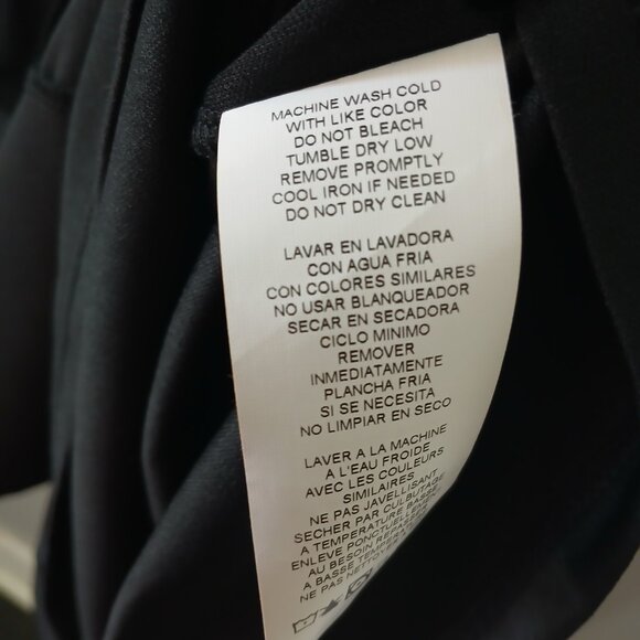 Marina Women's Sz L Black Cocktail Dress Beaded Black Long Sleeve‎ Midi NWT - Picture 12 of 16